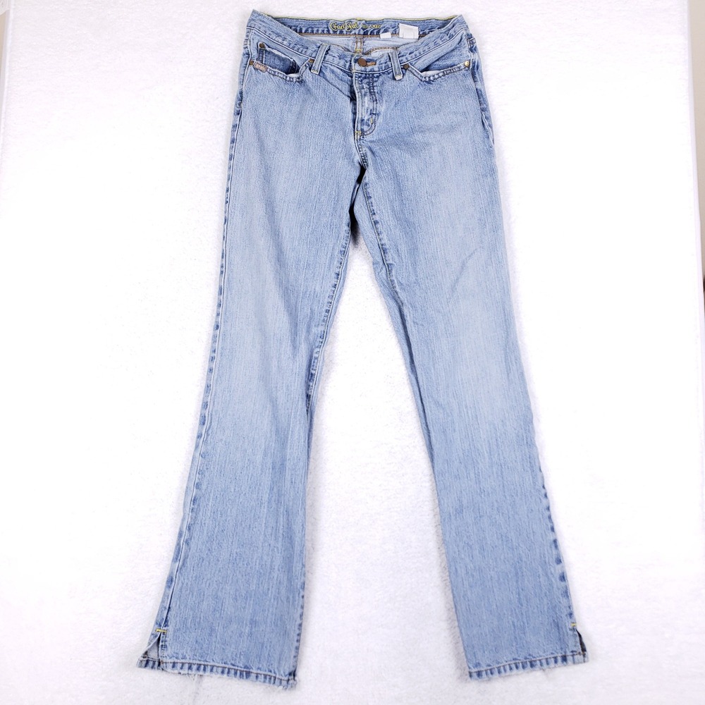 Cruel Girl Bootcut Jeans Women 9 X-Long Split Hem Y2K Western Button Fly‎